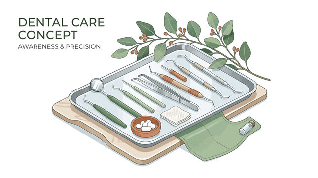 Dental care concept with toothbrushes.