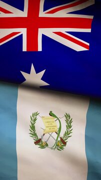 Australia and Guatemala flag vertical