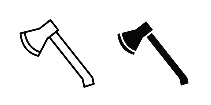 Axe icon for web and app design, design element.