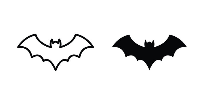 Bat icon for web and app design, design element.