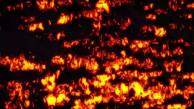Realistic fire flames black screen, 3D rendering futuristic fractal fiery flame burn motion background. high speed fire ball explosion towards, fire flames blazing motion effect. 4k