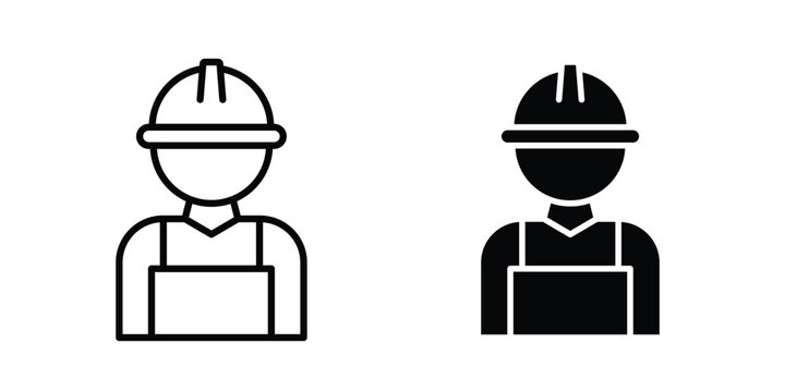 Builder icon for web and app design, design element.