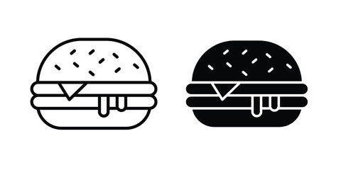 Fototapeta premium Cheese burger icon for web and app design, design element.