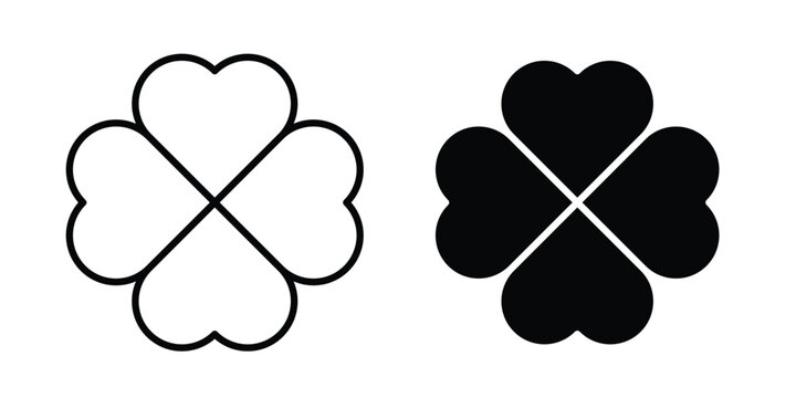Clover icon for web and app design, design element.