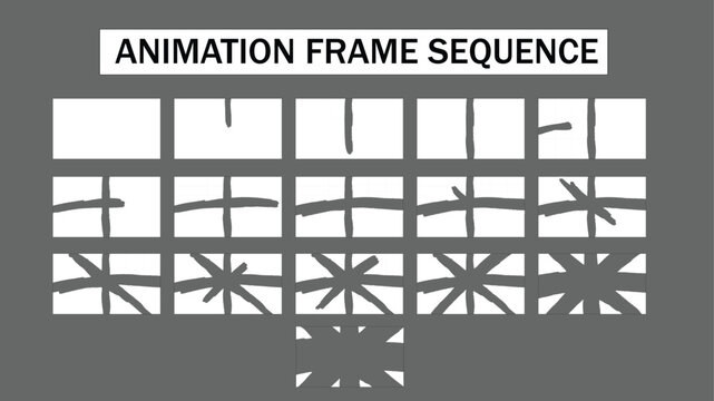 Grid Block Transition Wipe Animation Frame Sequence Vector Graphic