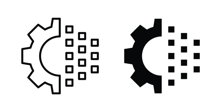 Digital transformation icon for web and app design, design element.