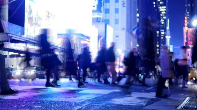 people walking in the city