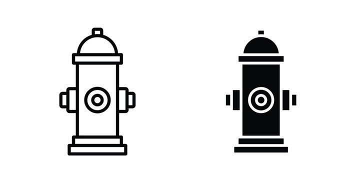 Fire hydrant icon for web and app design, design element.