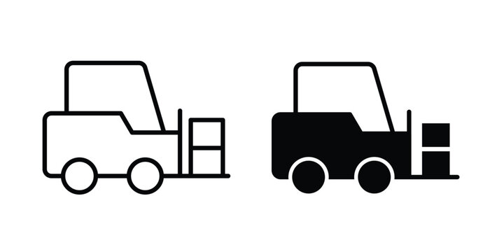 Forklift icon for web and app design, design element.
