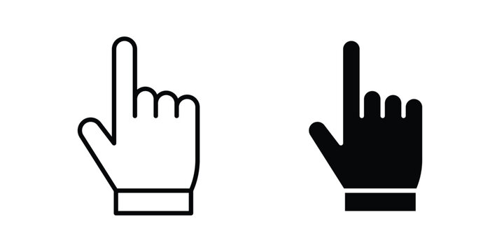 Hand cursor icon for web and app design, design element.