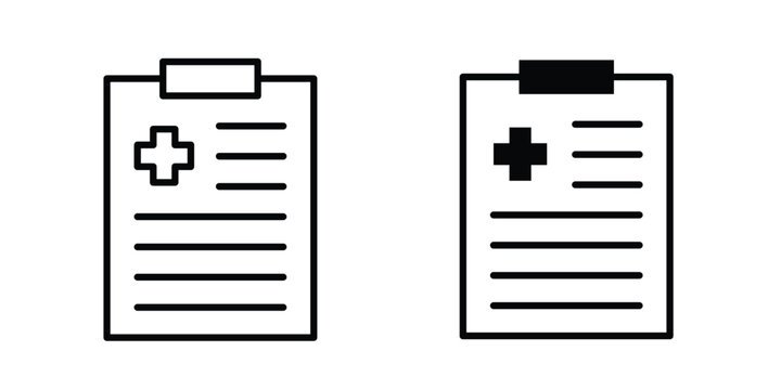 Health report icon for web and app design, design element.