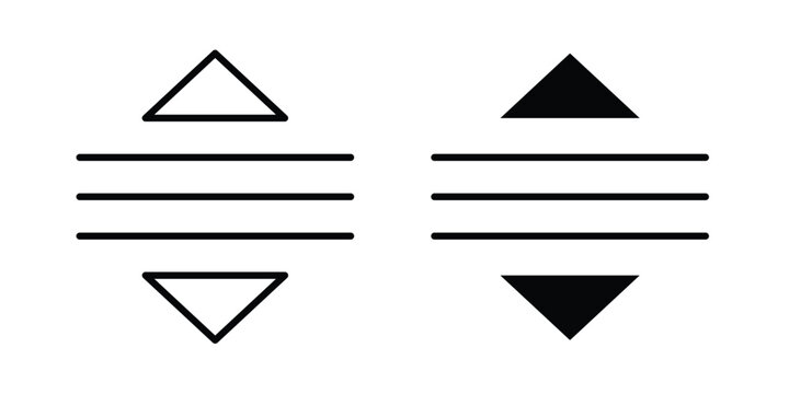 List dropdown icon for web and app design, design element.