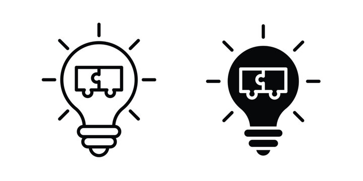 Problem solving icon for web and app design, design element.