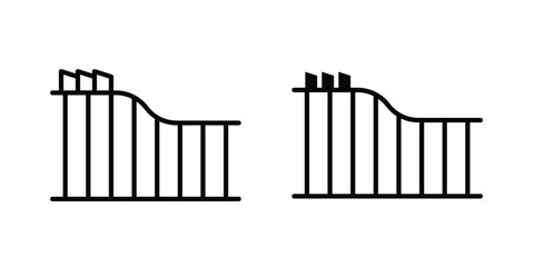 Roller coaster icon for web and app design, design element. © Warpiya