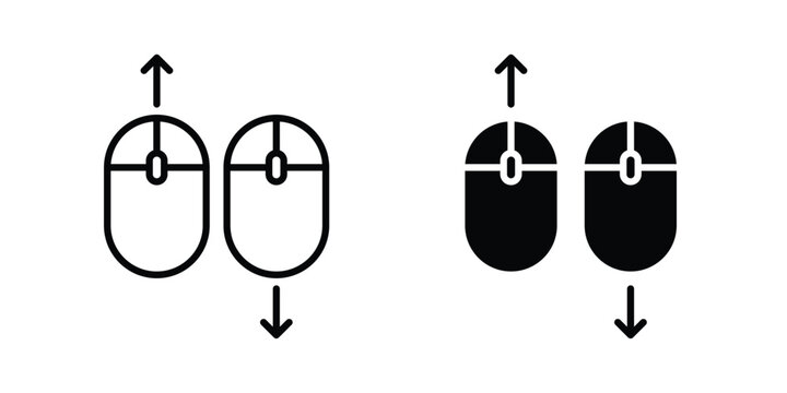 Scroll down up icon for web and app design, design element.