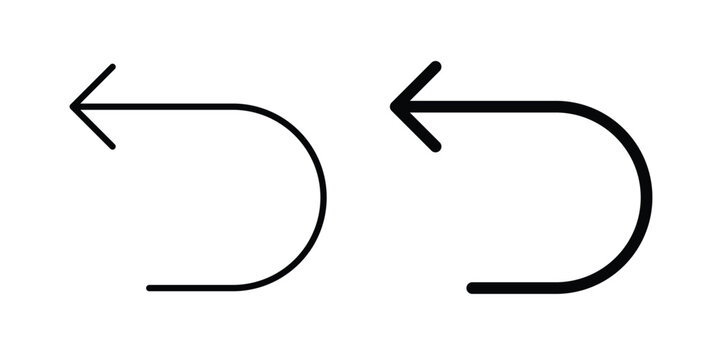 Send back icon for web and app design, design element.