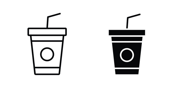 Swoosh Cup icon for web and app design, design element.