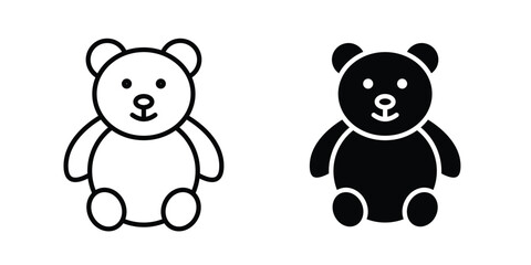 Fototapeta premium Teddy bear icon for web and app design, design element.