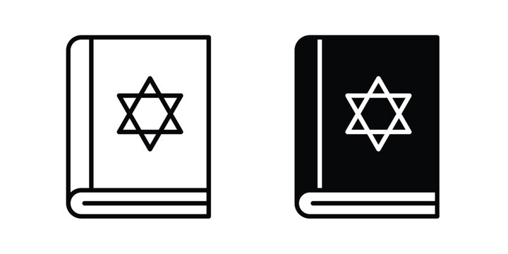 Tanakh book icon for web and app design, design element.