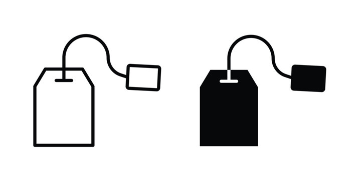 Tea bag icon for web and app design, design element.