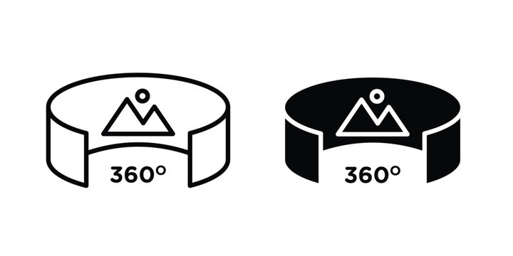 Tour virtual icon for web and app design, design element.