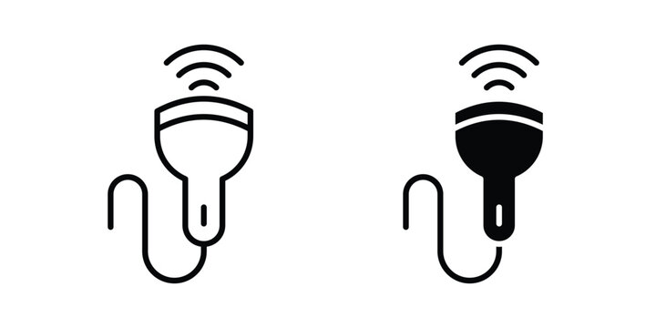 Ultrasound icon for web and app design, design element.