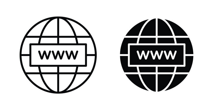 Url icon for web and app design, design element.