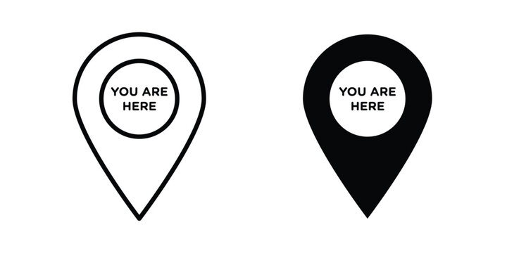 You are here pointer icon