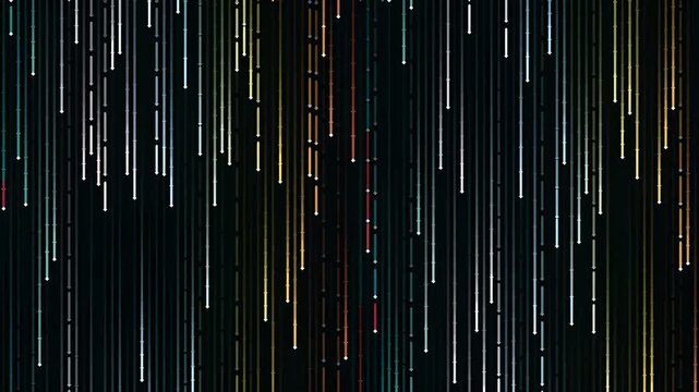 Abstract vertical lines pattern with dark background and colorful accents