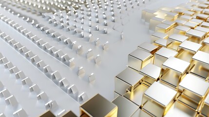 Fototapeta premium MEMS Micro Mirror Array Technology Abstract Render