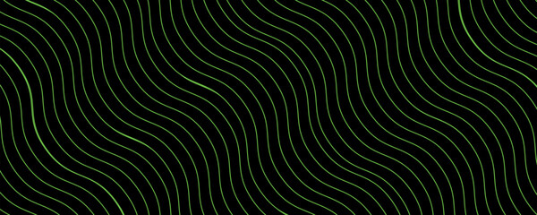 Fototapeta premium Abstract background featuring overlapping neon green wavy lines on a black backdrop. Modern minimalist design with a rhythmic, fluid pattern inspired by liquid or digital flow.
