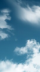 Obraz premium Serene sky with fluffy clouds mobile wallpaper