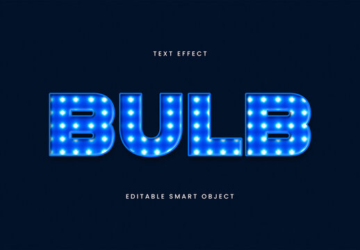 Light Bulb Text Effect