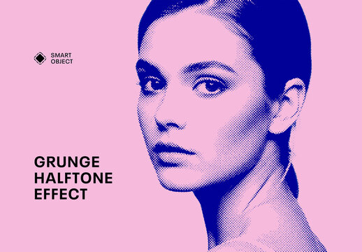 Grunge Halftone Photo Effect