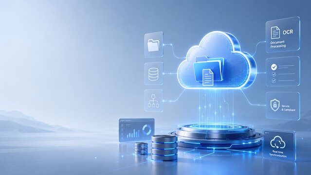 Cloud Document Processing Platform With OCR, Secure Storage and Real Time Synchronization Interface
