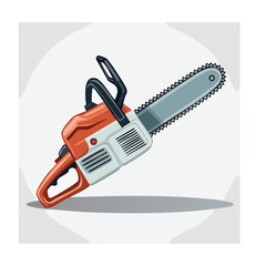 Fototapeta premium Illustration of a modern chainsaw