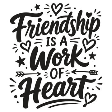International Friendship Day Typography