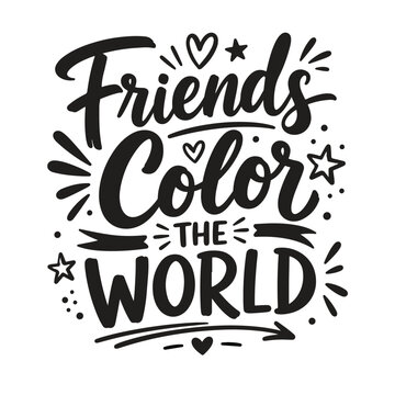 International Friendship Day Typography