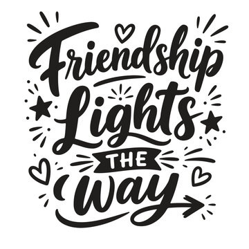 International Friendship Day Typography