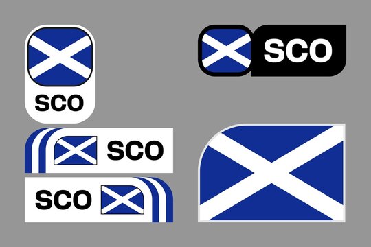 Scotland Flag Tournament Badge Set for 2026 World Cup with SCO Country Code.