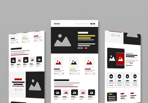 Modern Website Wireframe Template Design