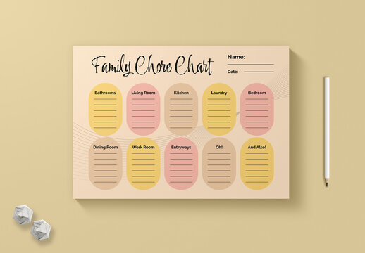 Printable Family Chore Chart Template Planner