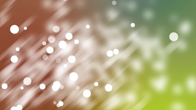 Bokeh light streaks background animation, Soft bokeh background with diagonal light streaks and glowing white circular highlights