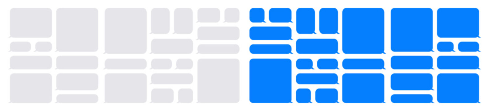 A set of different kinds of chat and text bubbles