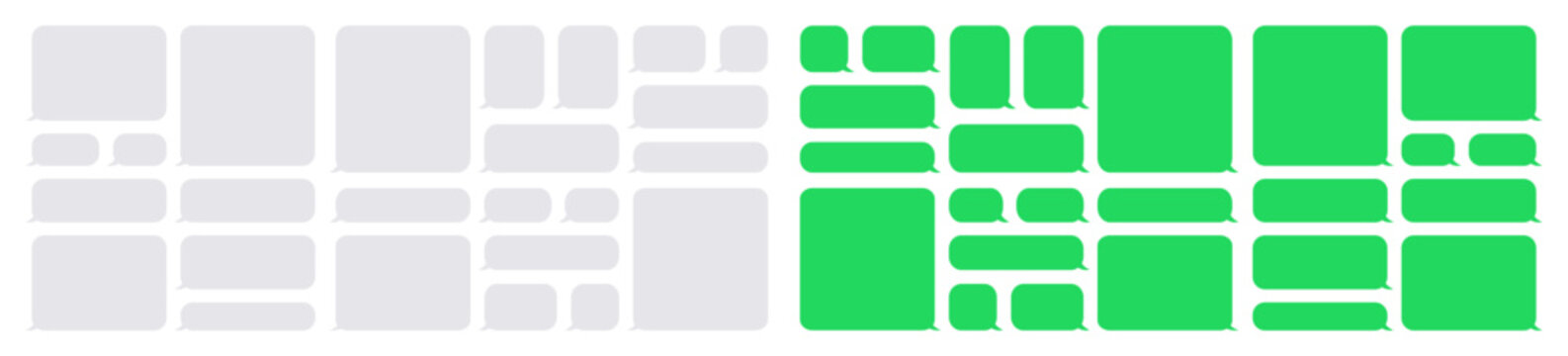 A set of different kinds of chat and text bubbles