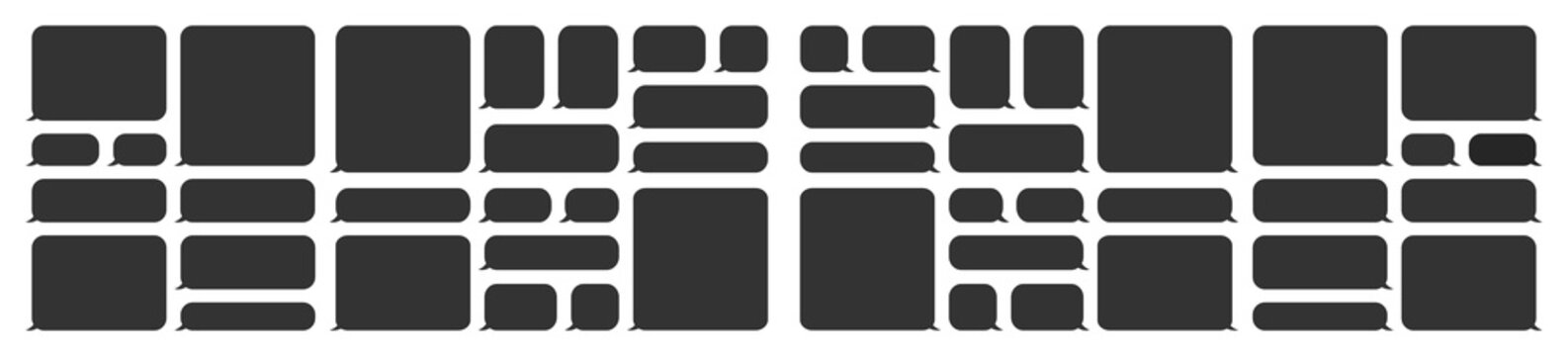 A set of different kinds of chat and text bubbles