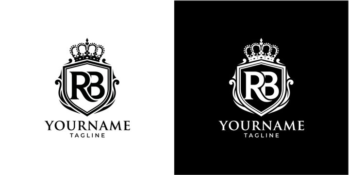 Elegant crest logo with crown and shield.