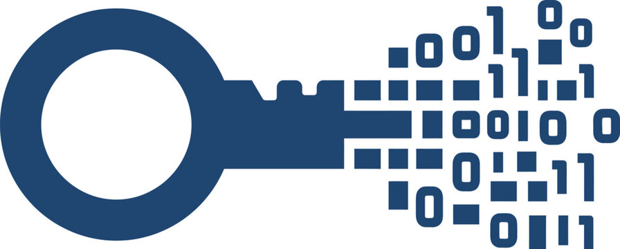 Digital Key Icon Representing Security and Data Access in the Technology Industry