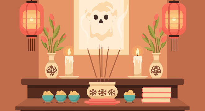 Family Altar Lighting Ritual for Sacred Home Worship, Demonstrating Devotion and Tradition