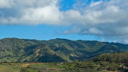 Fototapeta premium Green Anaga mountain landscape in Tenerife, Canary islands, Spain